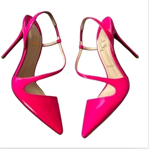 NWOT! Christian Louboutin Patent Fluo June 100 Fushcia - Picture 10 of 10
